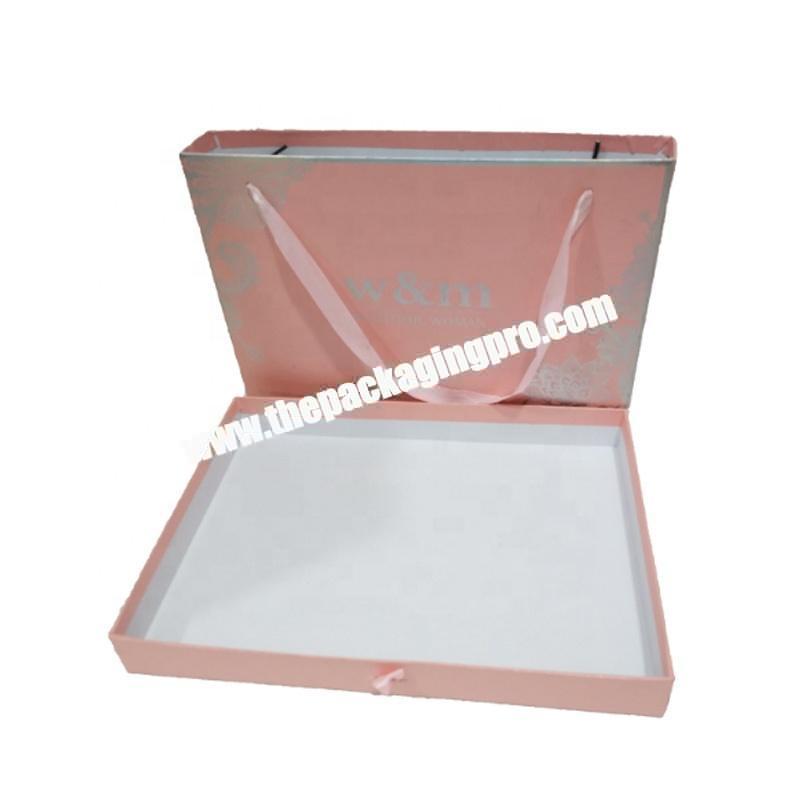 Custom Paper Brand Clothing Packaging Luxury Cardboard Folding Magnetic Gift Box with Ribbon