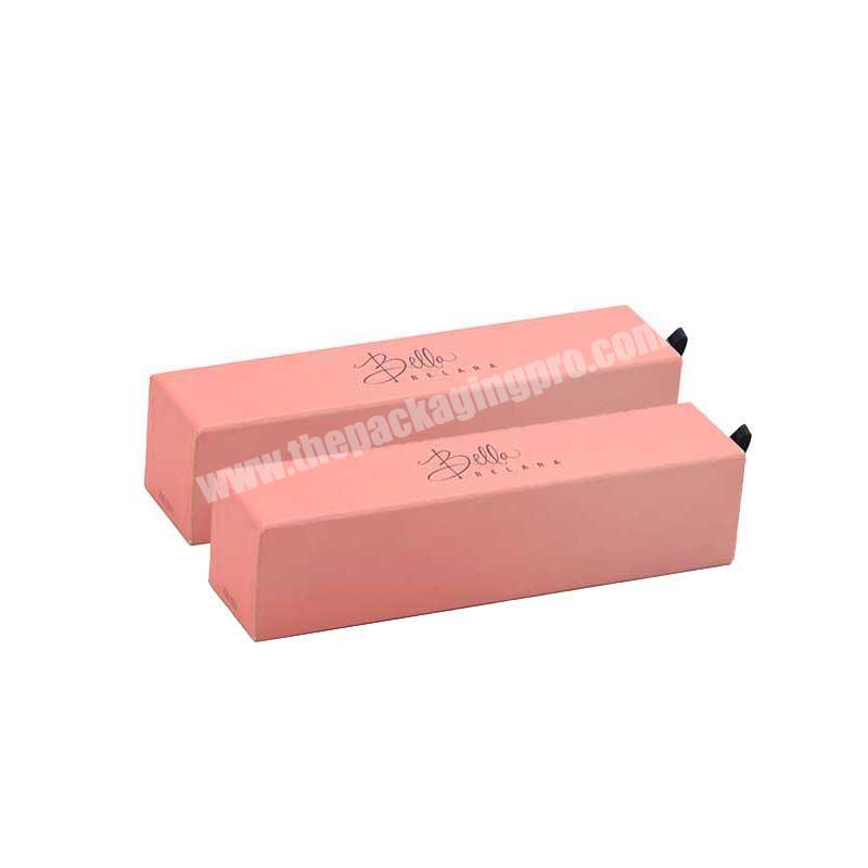 Custom paper cardboard empty pink lipstick gift packaging box
