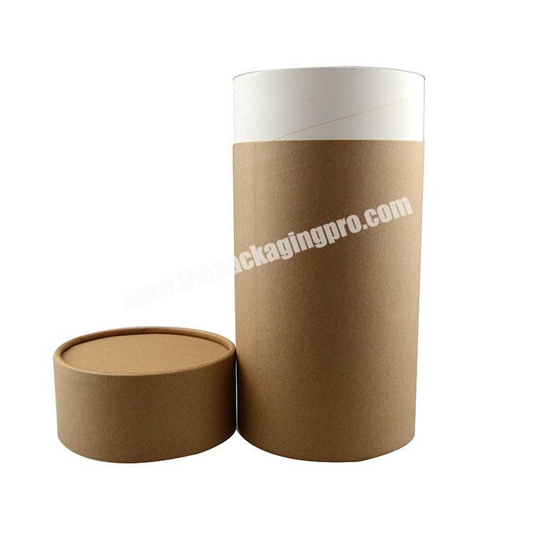 custom paper cylinder cardboard box rolled edge paper tube packaging box kraft round paper box