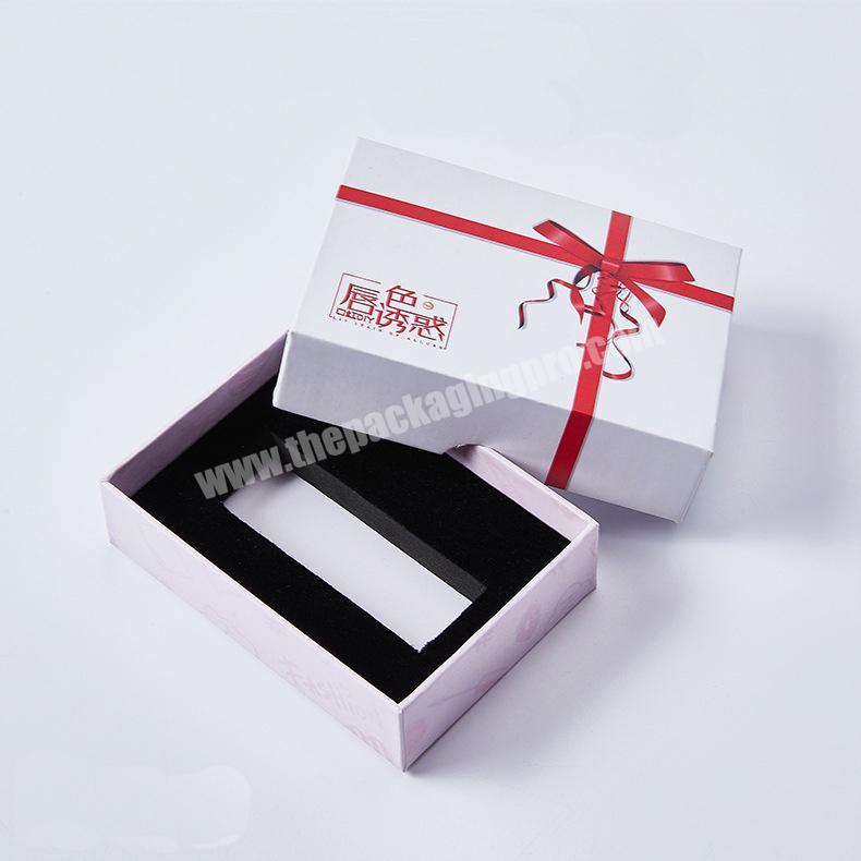 Custom paper empty lip gloss boxes lipstick packaging paper gift box