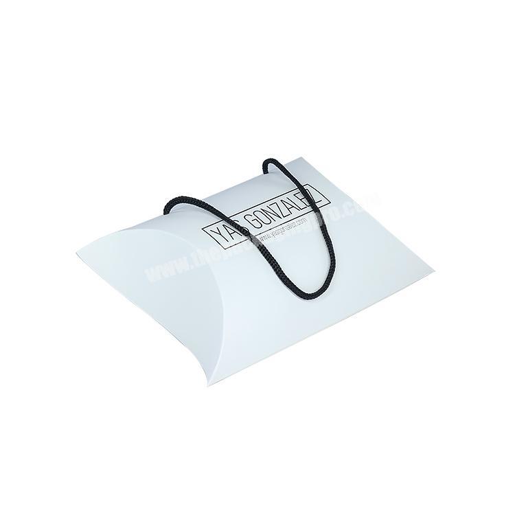 Custom paper envelope T shirt paper pillow box with rope handle