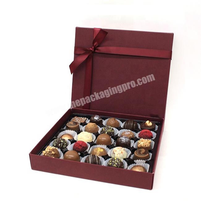 custom paper luxury fancy premium chocolate favor box packaging