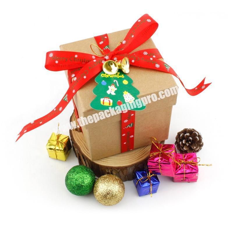 Custom Paper Packaging Boxes Kraft Paper Gift Boxes for Christmas