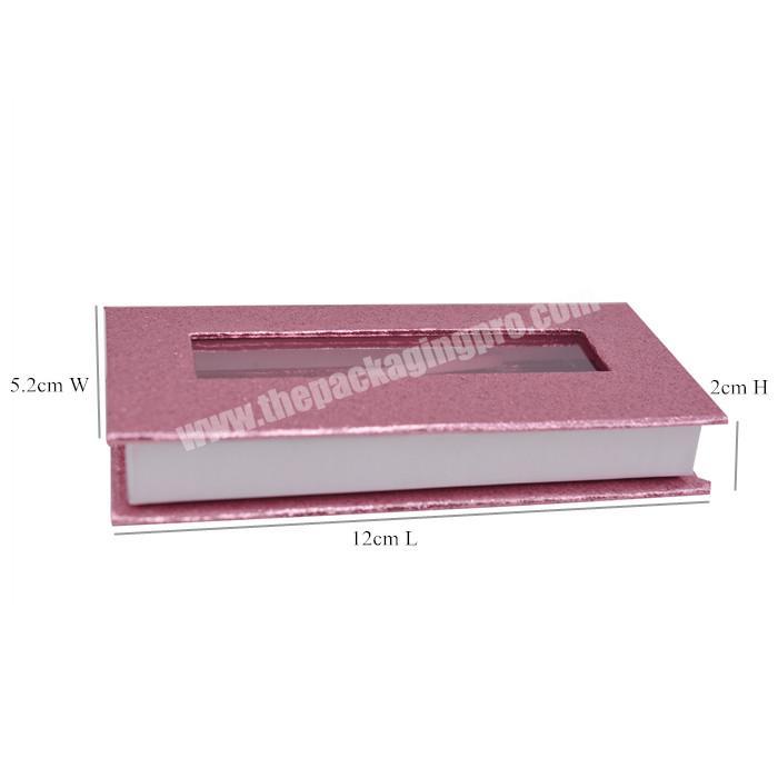 Custom paper packaging luxury false eyelash book box with clear window