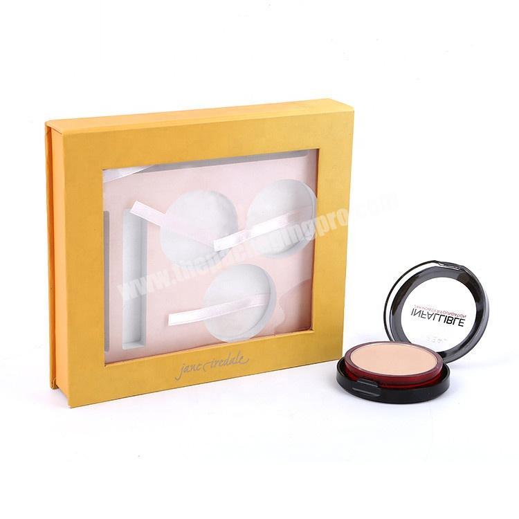 Custom Paper Packaging Magnetic Closure Makeup Cosmetic Eyeshadow Palette Gift Box With Hinged Lid