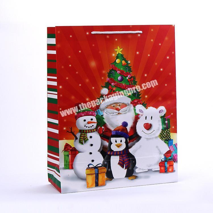 Custom paper packaging manufacturer christmas gift bags for wholesale