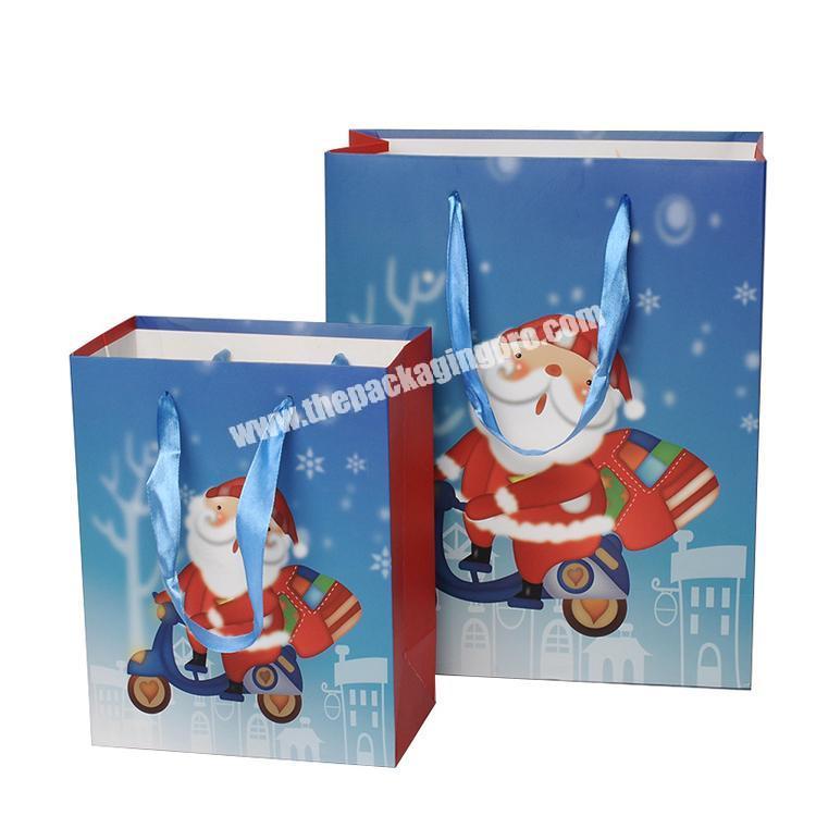 Custom paper packaging manufacturer christmas gift festival bag for wholesale