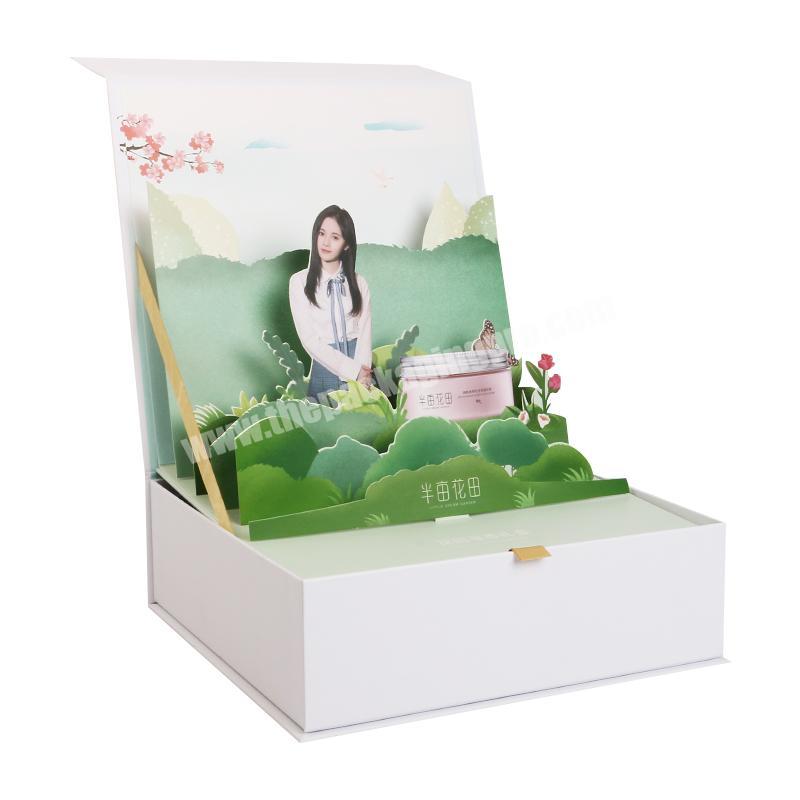 Custom Paper PDQ Pop up Display Cosmetic Skincare Mask Cream Jars Gift Packaging Box