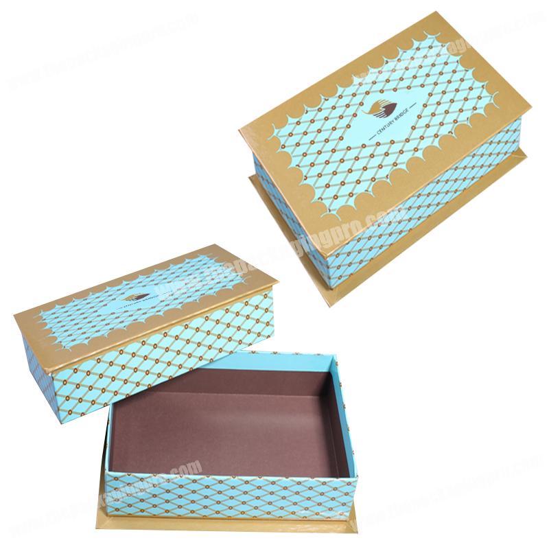 Custom pattern design 4c printing cardboard paper gift packaging chocolate box