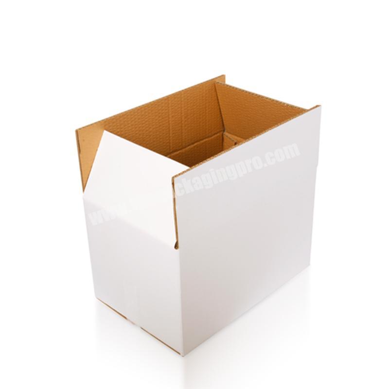 Custom pattern printing shipping plain paper boite packaging carton white cardboard box with your logo