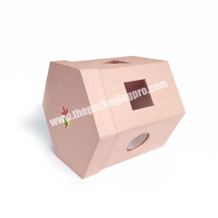 Custom personalised elegant hexagonal weddomg favors paper gift box packaging