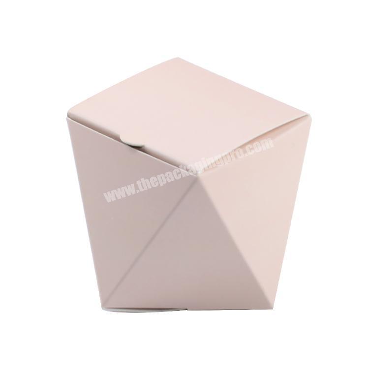 Custom Personalized Design Pink Hexagon Shaped Gift Box Folding Packaging Box with Logo Printing