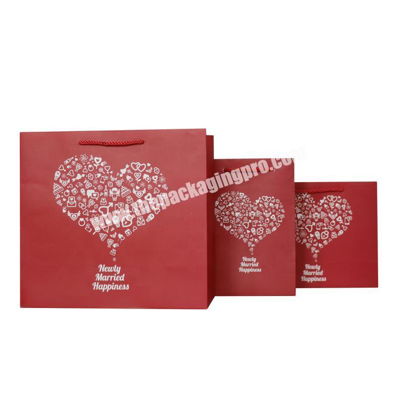 Custom Personalized Printed Top Quality Wedding Gift Packaging Bags Birthday Party Paper Bag With Own Logo