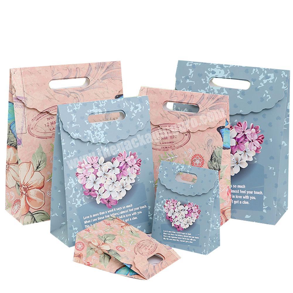 Custom pink blue wedding gift candy paper gift bag