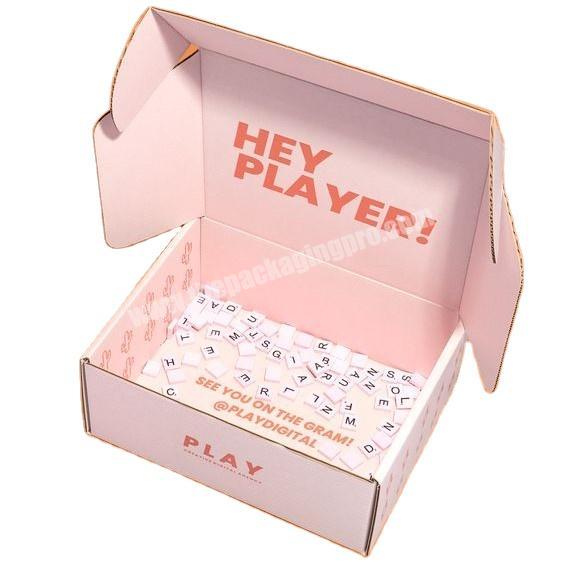Custom Pink Color Printed Gift Set Mailer Shipping Boxes Cosmetic Packaging Box