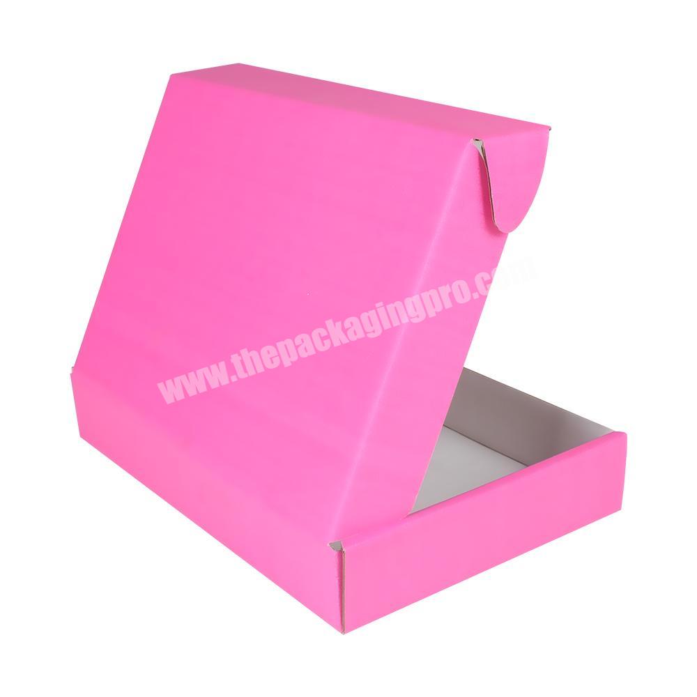 Custom Pink Corrugated Hair Extension Mailer Wig Boxes with Logo