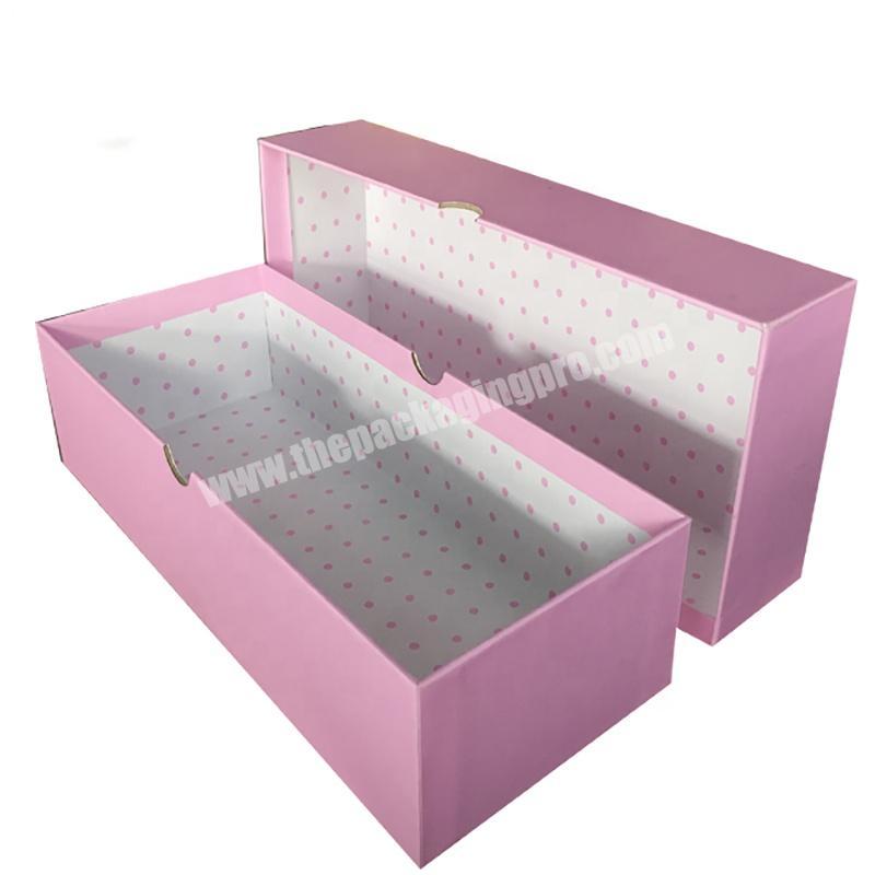 Custom pink hard recycled custom printing packaging paper box