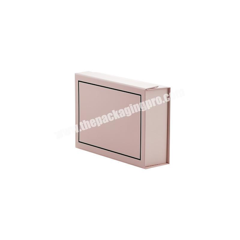 Custom pink magnetic close collapsible magnetic gift box wholesale