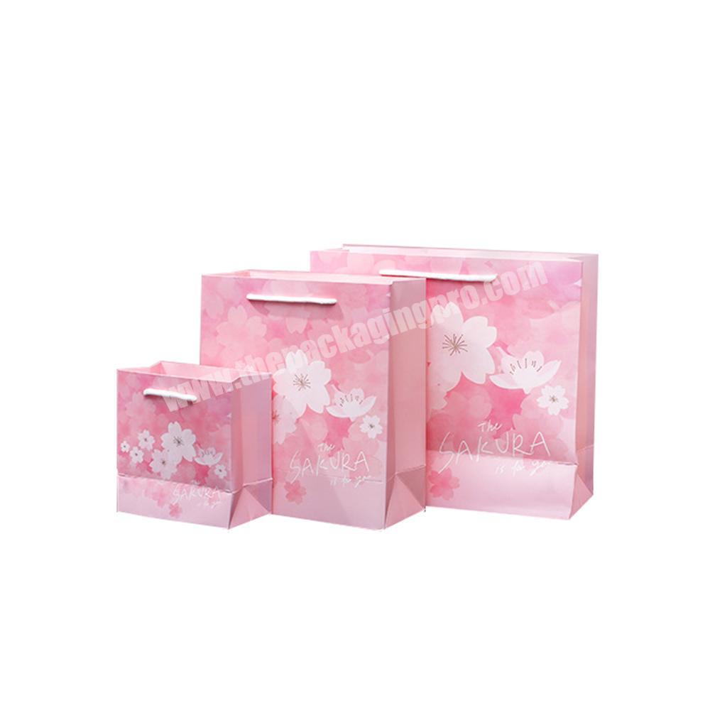 Custom pink personalized paper shopping gift bag