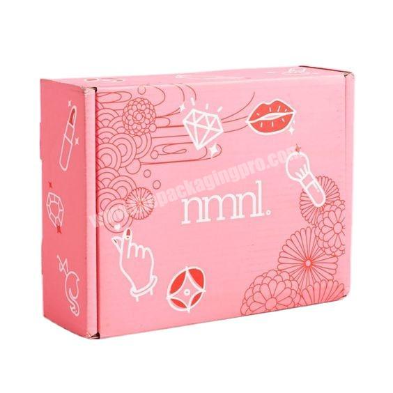 Custom Pink Shipping Corrugated Customized Printed Packaging Mailer Box With Logo