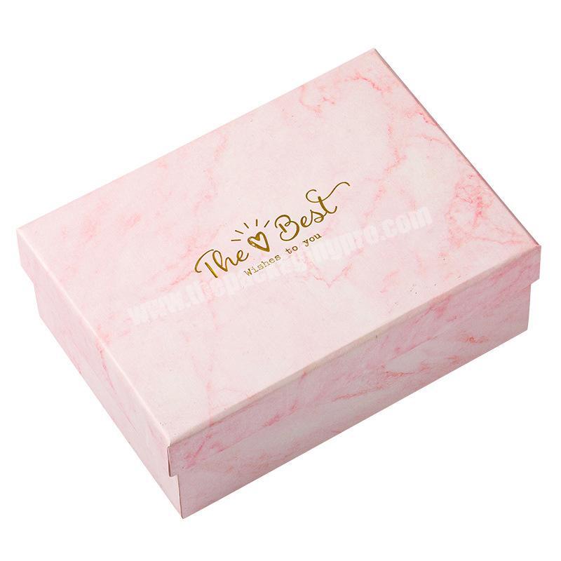 Custom pink style paper rigid box packaging in Guangzhou