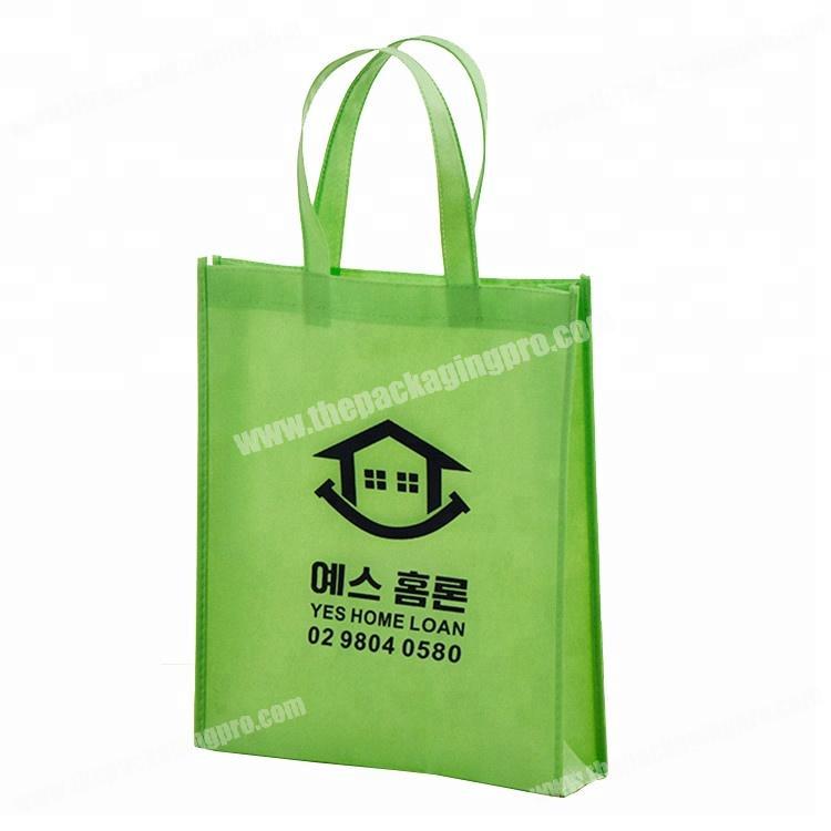 Custom plain promotional tote non woven bag with logo printing