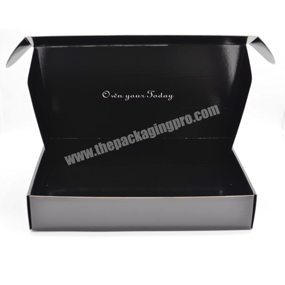 custom PMS black printed with silver hot foil logo collapsible corrugated paper box