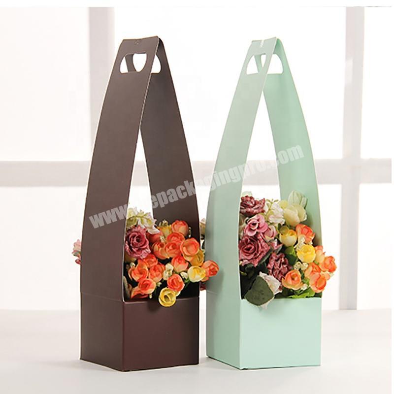 Custom Portable Flat Gift Flower Box Florist Packing Box Wedding Party Decoration