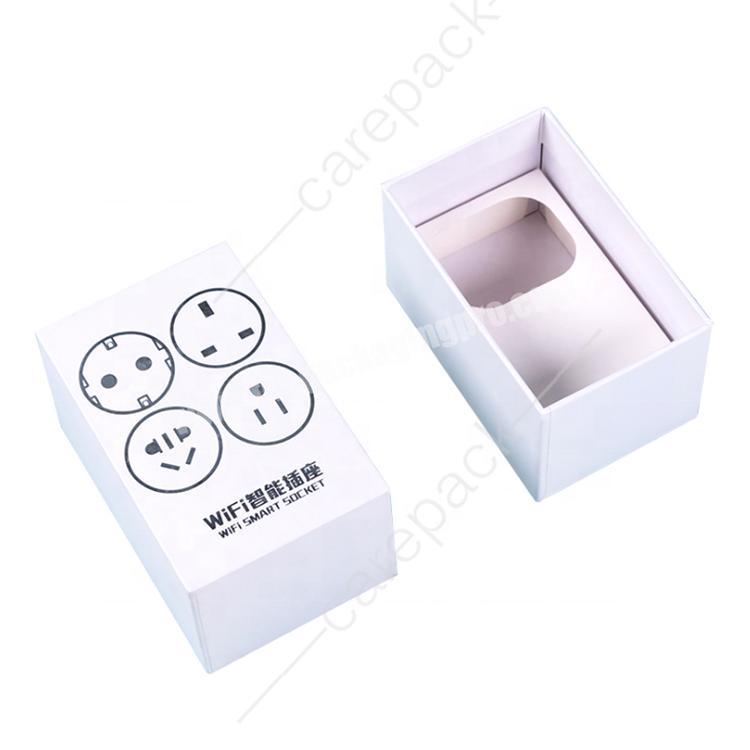 Custom Power Strip Box Logo Printing USB CableData Line EarphongElectrical Shaver Socket Packaging Box With Insert