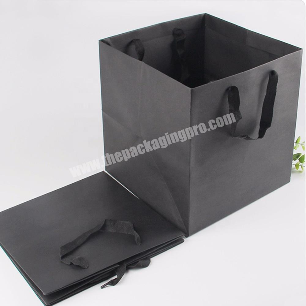 Custom PP rope sugar packaging black kraft paper bag manufacturer in malaysia