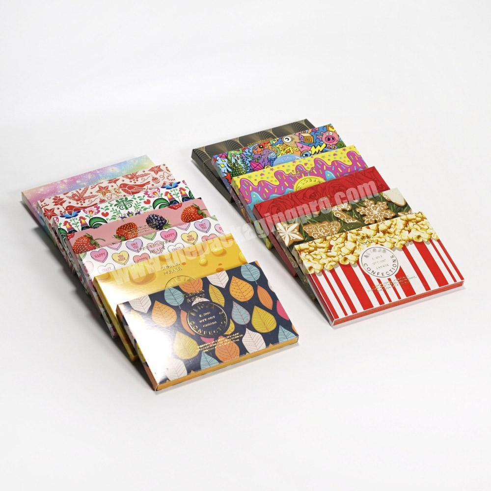 custom premium recyclable paper packaging boxes chocolate bar wholesale
