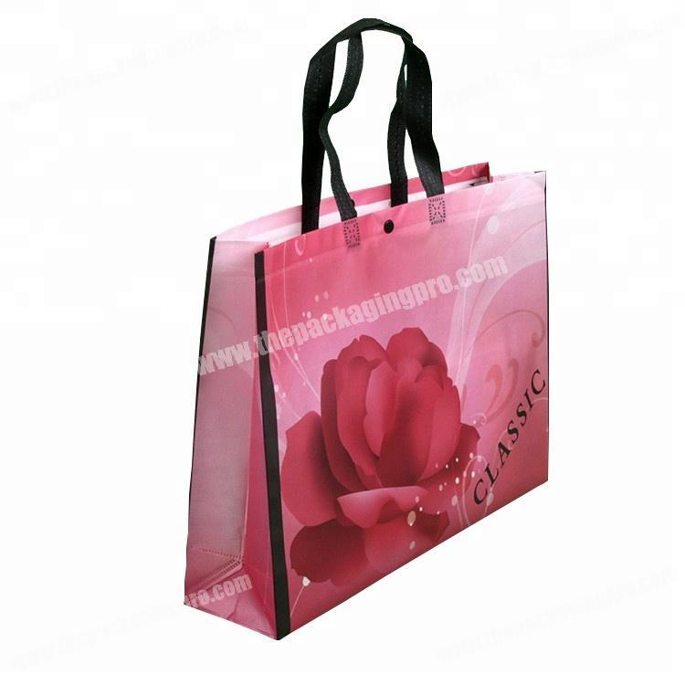 Custom print 80gsm fabric laminated promotional non woven bag with logo