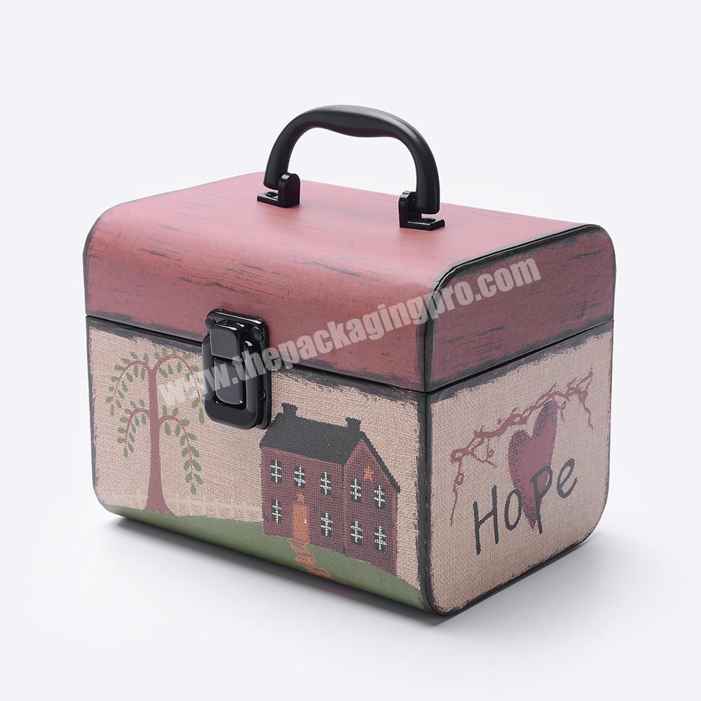 Custom Print Baby Fancy  with HandlePaper Cardboard Mini Cosmetics Small Suitcase Gift Box