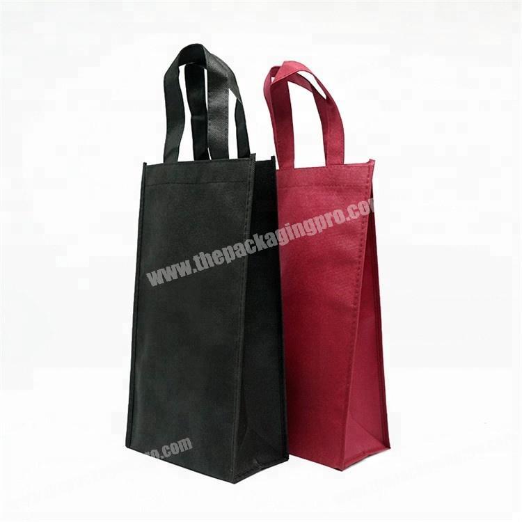 Custom print bag eco fabric non woven wine bag for promotional