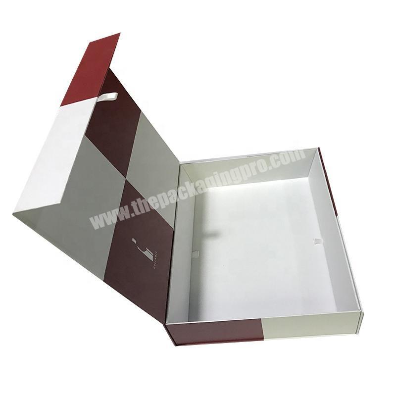 Custom print cardboard fancy packaging collapsible magnetic folding gift box