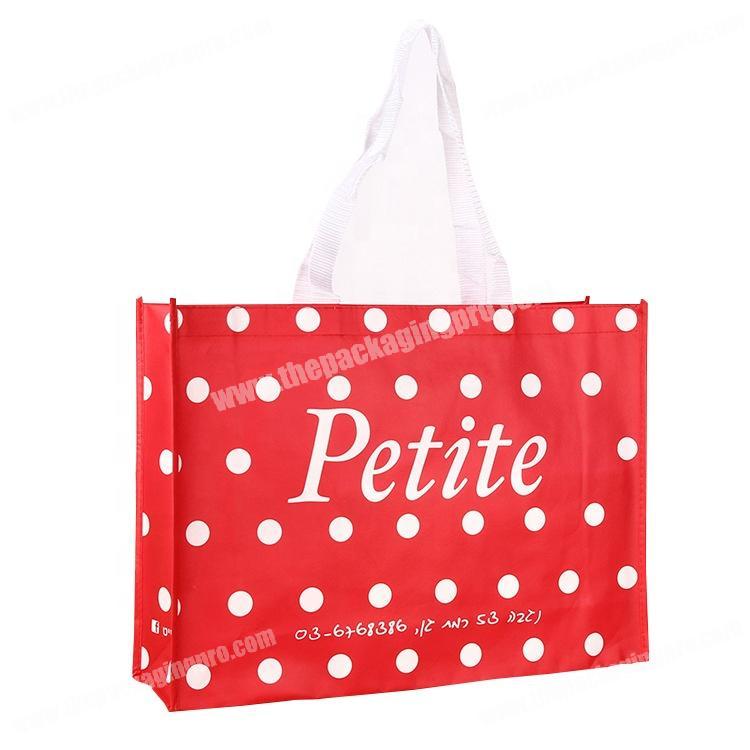 Custom print Eco lamination non-woven shopping bag for Petite