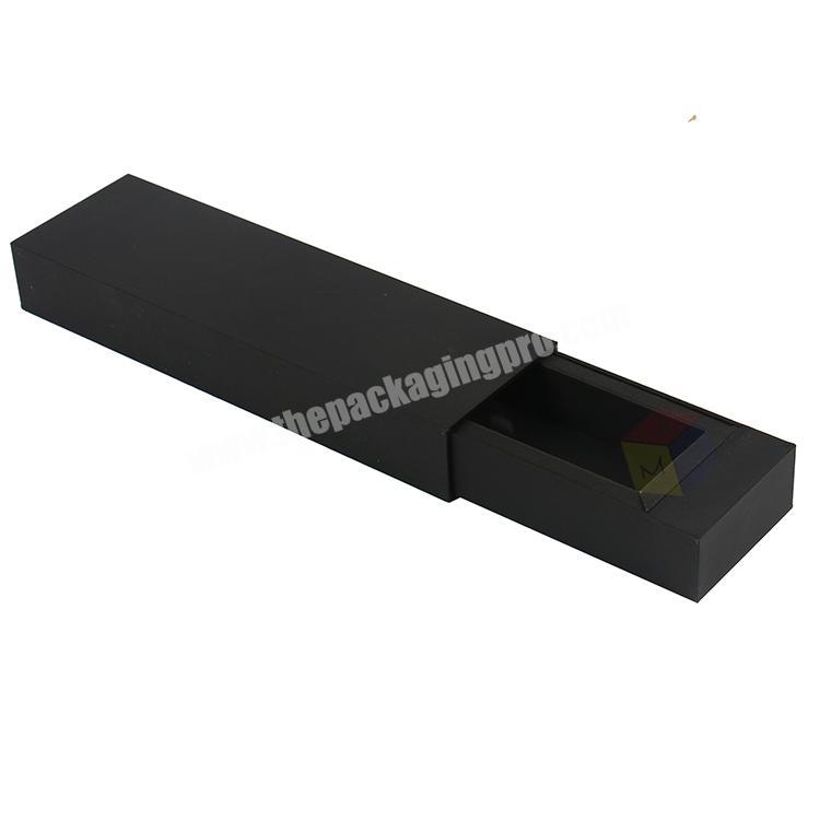 custom print elegant packaging black paper matchbox