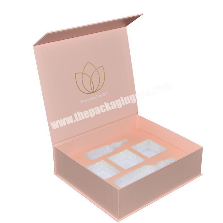 Custom print folding magnet closure pink gift boxes wholesale