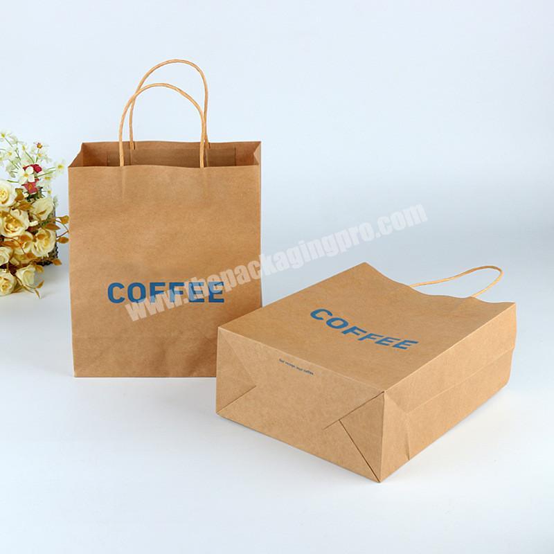Custom Print Kraft Paper Bag Brown Recyclable Shopping Paper Bag