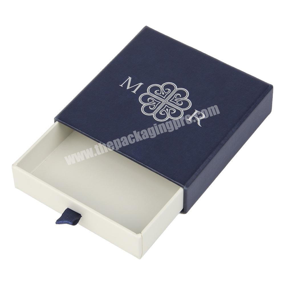 custom print logo small rings necklace packaging gift jewelry box