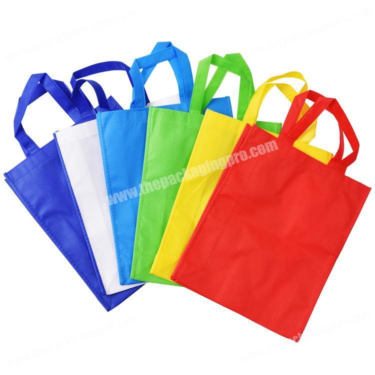 Custom print recycled 80gsm fabric colorful non woven shopping bag
