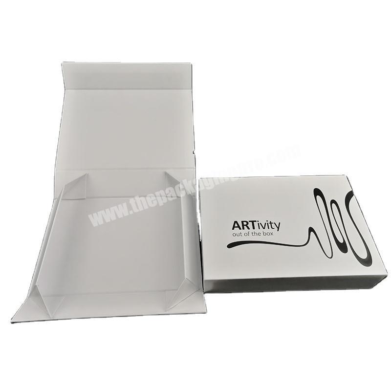 Custom Print White Magnetic Closure Gift Box For Clothing