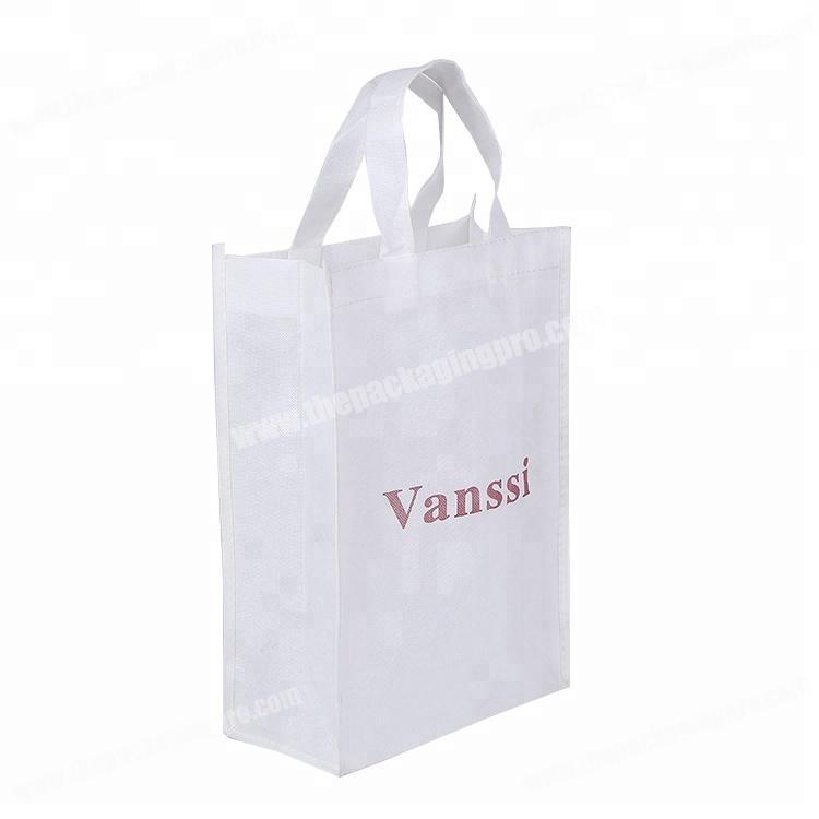 Custom print white non woven fabric carry bag with your logo