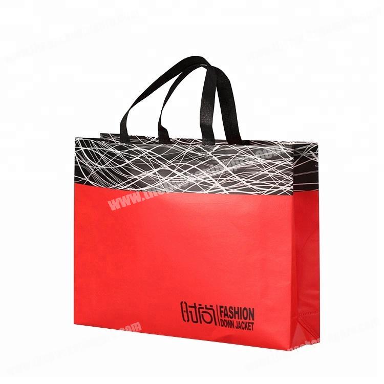 Custom printed 80 gsm fabric non woven shopper bag with laminated