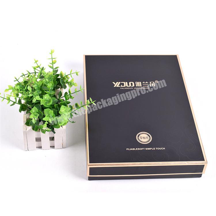 Custom Printed Biodegradable Cardboard Gift Paper Boxes For Clothing T Shirt Sock Packaging