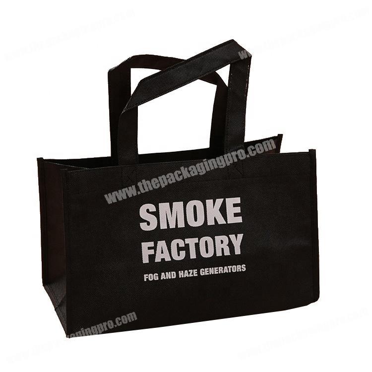 Custom printed black eco fabric 80g non woven bag for promotional