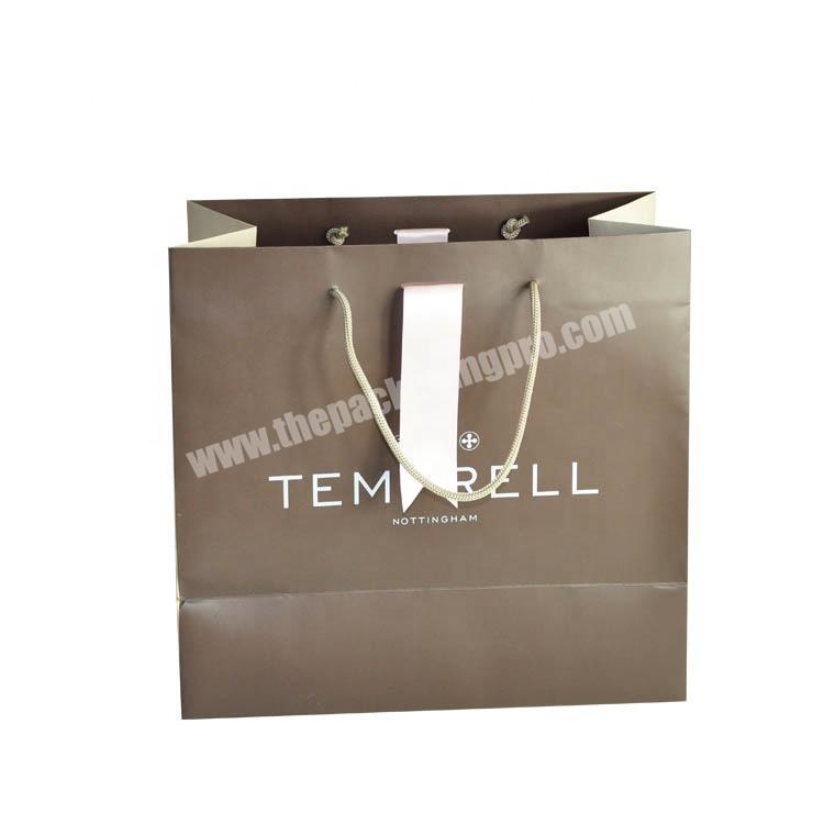 custom printed black jewelry gift paper shopping carry package bag with handle