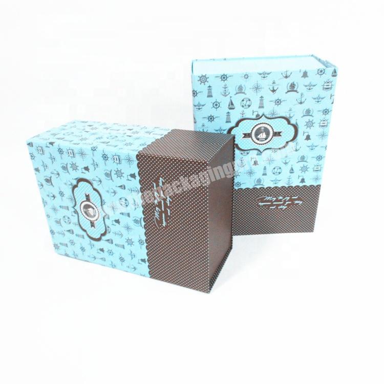 Custom Printed Black Magnetic Cardboard Gift Box With Ribbon