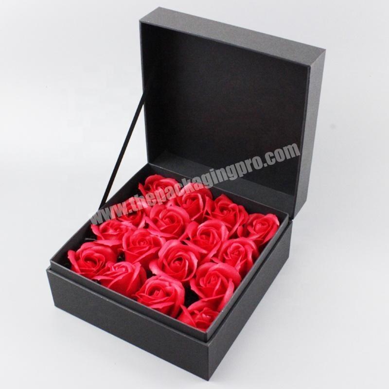 Custom Printed Book Shape  Art Paper Clamshell Gift Box For Flowers Packaging