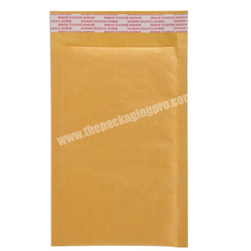 Custom printed brown kraft paper air bubble film padded envelope mailing bag